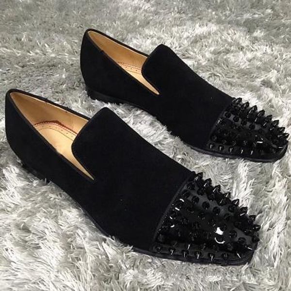 with box 2020 new designer wedding party dress spikes red bottom loafers shoes men's shiny mocassin business casual oxford walking sho, Black
with box 2020 new designer wedding party dress spikes red bottom loafers shoes men's shiny mocassin business casual oxford walking sho, Black