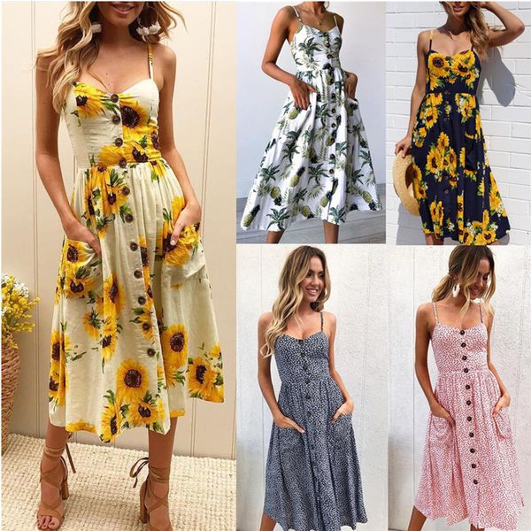 summer beach long boho women's dress strap print floral casual loose plus size robe femme midi dress elegant sundress, Black;gray
summer beach long boho women's dress strap print floral casual loose plus size robe femme midi dress elegant sundress, Black;gray