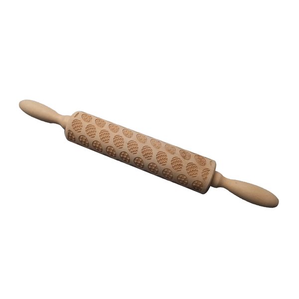 engraved eggs pattern wooden rolling pin embossing dough roller for diy baking bread, biscuits cookies for kids party
engraved eggs pattern wooden rolling pin embossing dough roller for diy baking bread, biscuits cookies for kids party