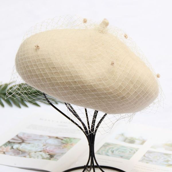 women ladies autumn winter wool beret cap vintage net veil pattern female painter outdoor elegant beanies bonnet hat lx9e, Blue;gray
women ladies autumn winter wool beret cap vintage net veil pattern female painter outdoor elegant beanies bonnet hat lx9e, Blue;gray