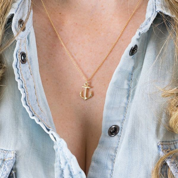 simple necklace choker chain vintage short women necklaces gold color girls stainless fashion anchor jewelry lovers collares, Silver
simple necklace choker chain vintage short women necklaces gold color girls stainless fashion anchor jewelry lovers collares, Silver