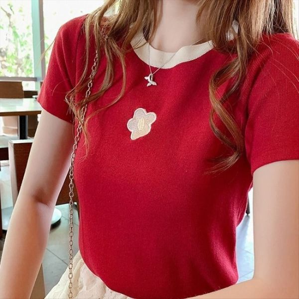 super fire short sleeve ice silk knitted women's 2020 t- clothing embroidery clothing summer clothes half sleeve embroidery t-shirt bas, White
super fire short sleeve ice silk knitted women's 2020 t- clothing embroidery clothing summer clothes half sleeve embroidery t-shirt bas, White
