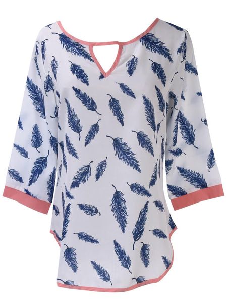 arrivals fashion women loose casual feather print t-shirt floral stylish ladies casual tee, White
arrivals fashion women loose casual feather print t-shirt floral stylish ladies casual tee, White