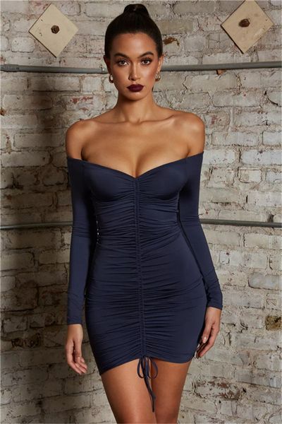 strapless designer women dresses club slim slash neck long sleeved solid color bodycon dresses fashion womens party dresses, White;black
strapless designer women dresses club slim slash neck long sleeved solid color bodycon dresses fashion womens party dresses, White;black