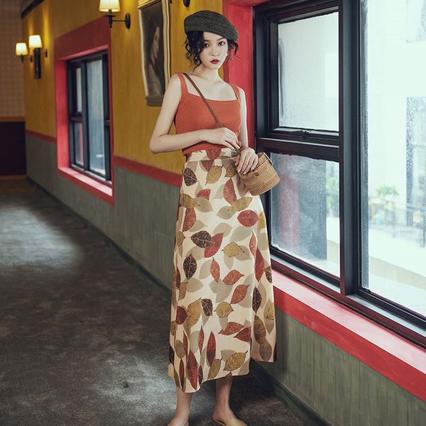 long skirt leaves print long maxi summer skirt women fashion 2020 ladies vintage high waist a-line sun female, Black
long skirt leaves print long maxi summer skirt women fashion 2020 ladies vintage high waist a-line sun female, Black