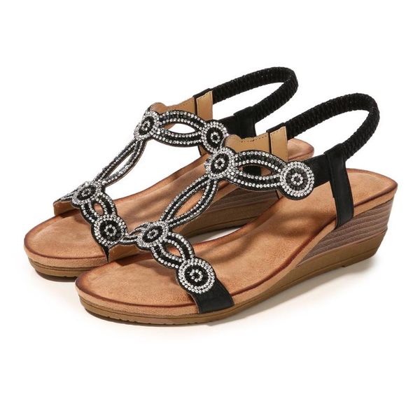 sagace women rhinestone vintage wedge sandals shoes bohemian casual sandals rome shoes outside ladies, Black
sagace women rhinestone vintage wedge sandals shoes bohemian casual sandals rome shoes outside ladies, Black