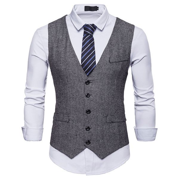 fashion kahki tweed suit vest men 2019 brand new herringbone tweed vest waistcoat men business casual social vest chaleco hombre, Black;white
fashion kahki tweed suit vest men 2019 brand new herringbone tweed vest waistcoat men business casual social vest chaleco hombre, Black;white