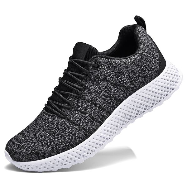 mew fashion men shoes breathable lightweight men shoes sneakers mesh lace-up casual flat plus size 38-46, Black 
mew fashion men shoes breathable lightweight men shoes sneakers mesh lace-up casual flat plus size 38-46, Black