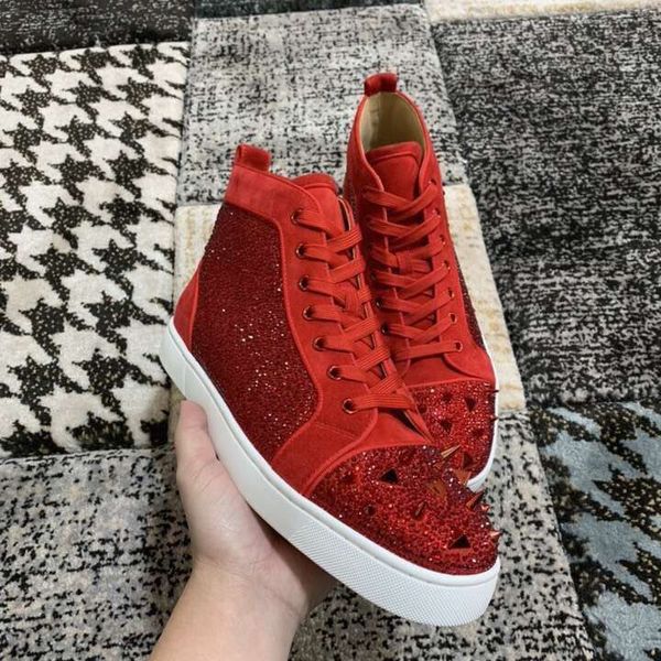 famous spikes & strass sneakers men's red bottom shoes popular brands party wedding skateboard wedding party wedding dress eu35-47, Black
famous spikes & strass sneakers men's red bottom shoes popular brands party wedding skateboard wedding party wedding dress eu35-47, Black