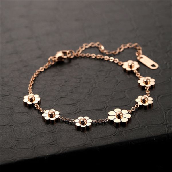 korean delicate small daisy rose gold fashion bracelet for women girls party jewelry accessory gifts, Black
korean delicate small daisy rose gold fashion bracelet for women girls party jewelry accessory gifts, Black