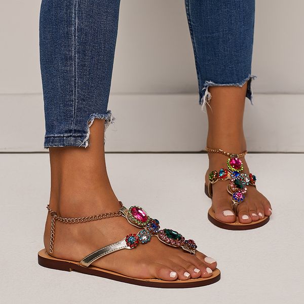 plus size 35-47 women crystal colorful rhinestones chains thong flat heel flip flops beach sandals zapatos mujer mx200407, Black
plus size 35-47 women crystal colorful rhinestones chains thong flat heel flip flops beach sandals zapatos mujer mx200407, Black
