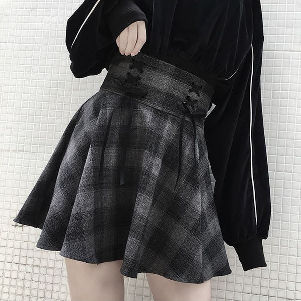 gothic plaid skirts women bow sashes mini skirts big swing short skirts korean high waist elegant harajuku spring club v679, Black
gothic plaid skirts women bow sashes mini skirts big swing short skirts korean high waist elegant harajuku spring club v679, Black