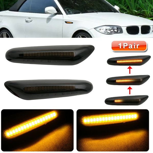 dynamic led side marker turn signal lights for e90 e91 e92 e93 e46 e60 e82 sedan