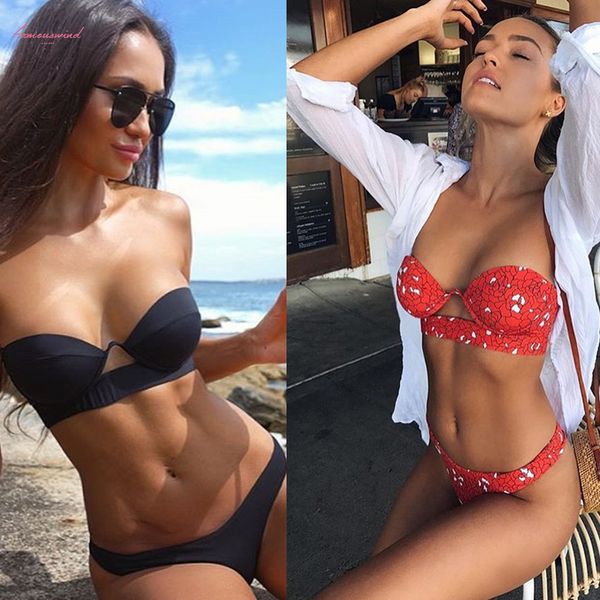 red strapless spandex bikini bottoms bikini brazilian swimwear low waisted halter swimming suit for women 2020 ladies bathing suits, White;black
red strapless spandex bikini bottoms bikini brazilian swimwear low waisted halter swimming suit for women 2020 ladies bathing suits, White;black