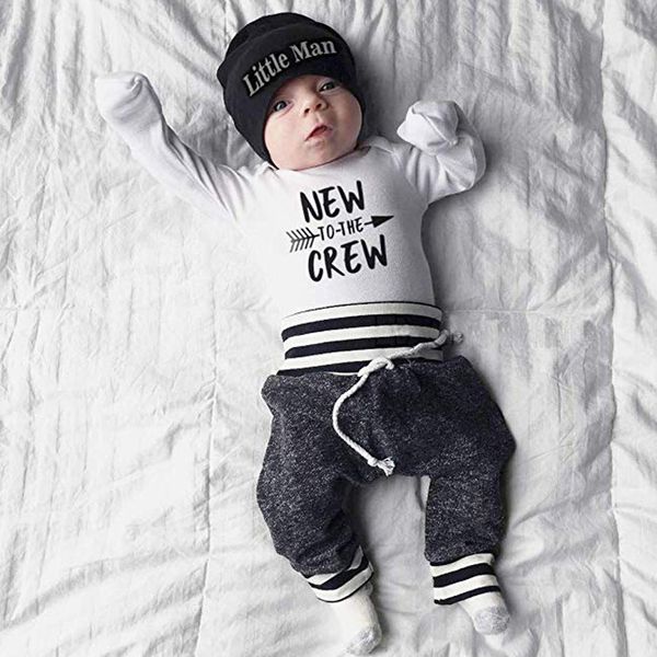 toddler newborn baby boy clothes letter print romper +long pants+hat 3pcs outfits (6m-24m) l1129, White
toddler newborn baby boy clothes letter print romper +long pants+hat 3pcs outfits (6m-24m) l1129, White