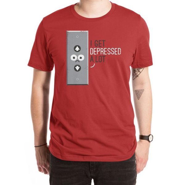feeling down t shirt made elevator i get depressed a lot buttons funny, White;black
feeling down t shirt made elevator i get depressed a lot buttons funny, White;black