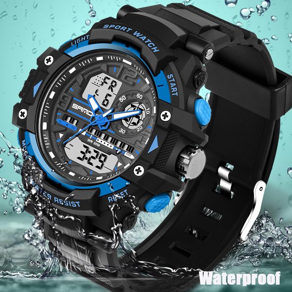 sanda fashion men watches men sports watches waterproof quartz dual display relogio masculino horloge heren reloj hombre, Slivery;brown
sanda fashion men watches men sports watches waterproof quartz dual display relogio masculino horloge heren reloj hombre, Slivery;brown