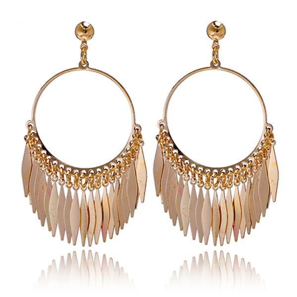 arrival bohemia big tassels drop dangle golden plated hoop earrings for women jewelry a95g, Golden;silver
arrival bohemia big tassels drop dangle golden plated hoop earrings for women jewelry a95g, Golden;silver