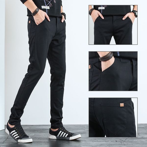 new casual pants men cotton slim fit chinos fashion trousers male brand clothing plus size fashionable pure color trousers, Black
new casual pants men cotton slim fit chinos fashion trousers male brand clothing plus size fashionable pure color trousers, Black