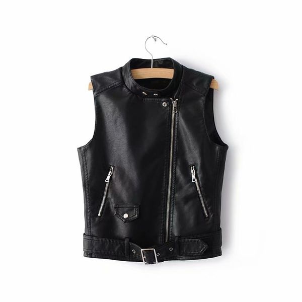 selling cool ladies sleeveless pu jacket motocycle women leather coat short biker jackets zippers pockets casaco feminine, Black
selling cool ladies sleeveless pu jacket motocycle women leather coat short biker jackets zippers pockets casaco feminine, Black