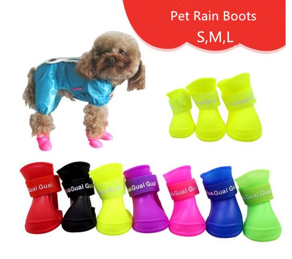 1 lot=4pcs dog pet silicone rain boots dog non-slip candy color shoes pets wear-resistant waterproof shoes hzc 001
1 lot=4pcs dog pet silicone rain boots dog non-slip candy color shoes pets wear-resistant waterproof shoes hzc 001