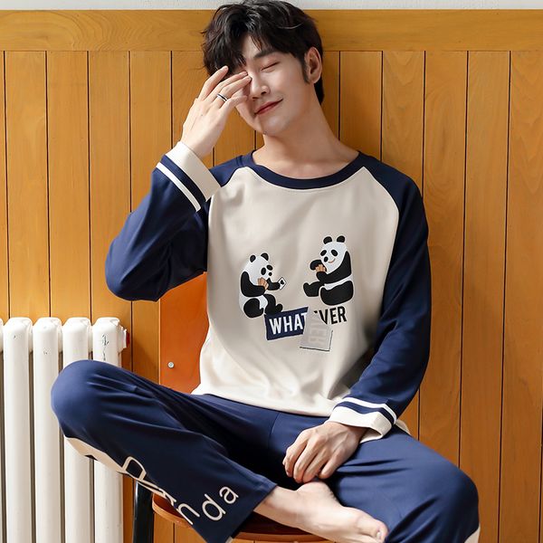 men's sleepwear pajamas for men pure cotton cartoon panda sleep suit pajama set male mens pyjamas overal sleeping nightwear, Black;brown
men's sleepwear pajamas for men pure cotton cartoon panda sleep suit pajama set male mens pyjamas overal sleeping nightwear, Black;brown