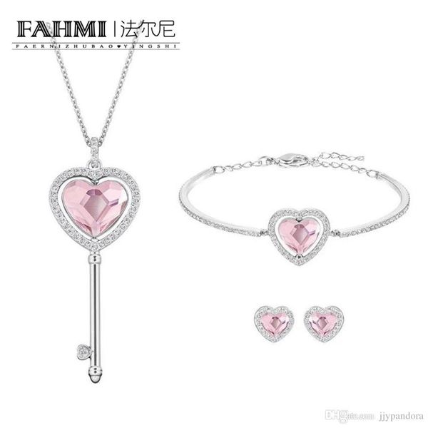 fahmi swa engaged fashion heart stud earrings bracelet key long necklace set romantic valentine's day gift recommendation 5225370, Silver
fahmi swa engaged fashion heart stud earrings bracelet key long necklace set romantic valentine's day gift recommendation 5225370, Silver
