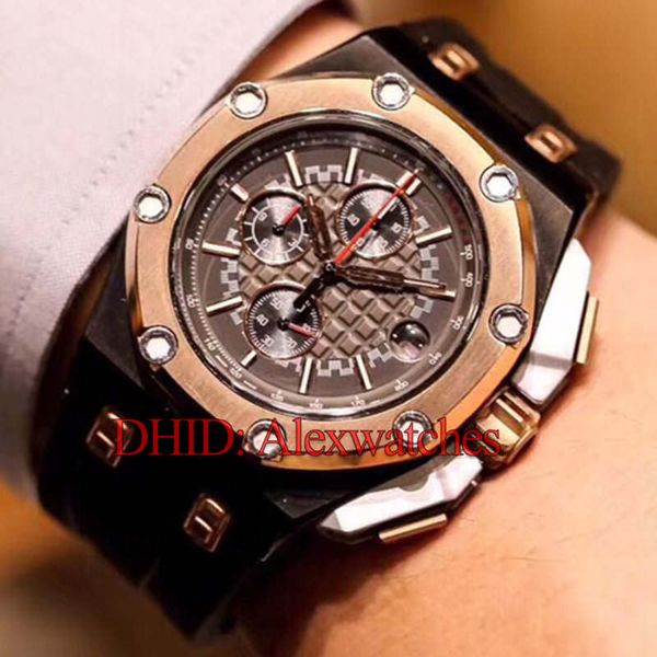 высокое качество роскошные часы os хронограф 44 мм титанового сплава cermic безель сапфир кристалл резиновый ремешок мужские часы водонепрон, Slivery;brown
высокое качество роскошные часы os хронограф 44 мм титанового сплава cermic безель сапфир кристалл резиновый ремешок мужские часы водонепрон, Slivery;brown