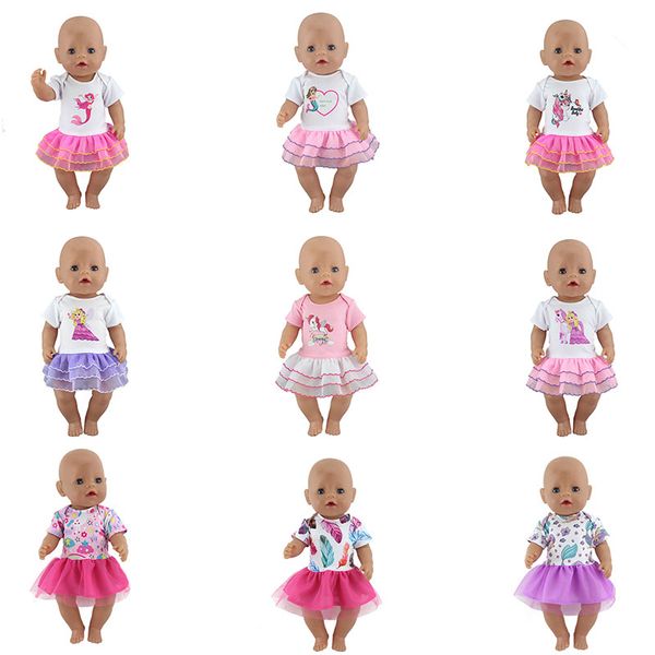 new lovely dress fit for 17 inch 43cm baby doll, dolls clothes and accessories