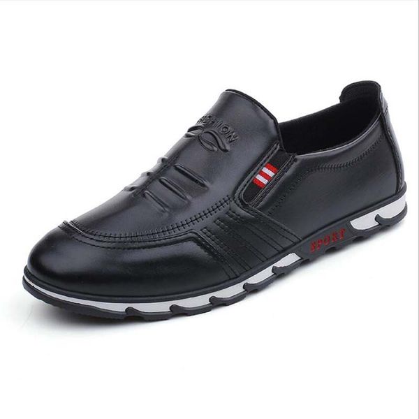 men's spring and autumn artificial pu leather casual shoes lightweight comfortable breathable non-slip waterproof men's shoes, Black
men's spring and autumn artificial pu leather casual shoes lightweight comfortable breathable non-slip waterproof men's shoes, Black