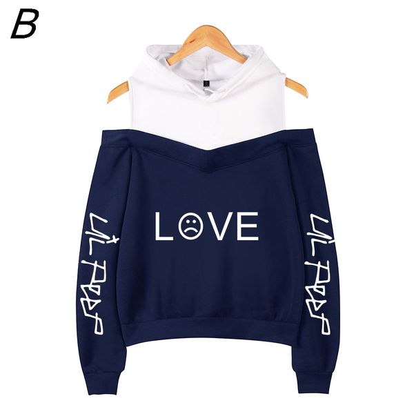 lil peep off-the-shoulder hoody women emo rapper cry baby gedrukt sweatshirt maten voor casual fashion print sweatshirt pullover, Black
lil peep off-the-shoulder hoody women emo rapper cry baby gedrukt sweatshirt maten voor casual fashion print sweatshirt pullover, Black