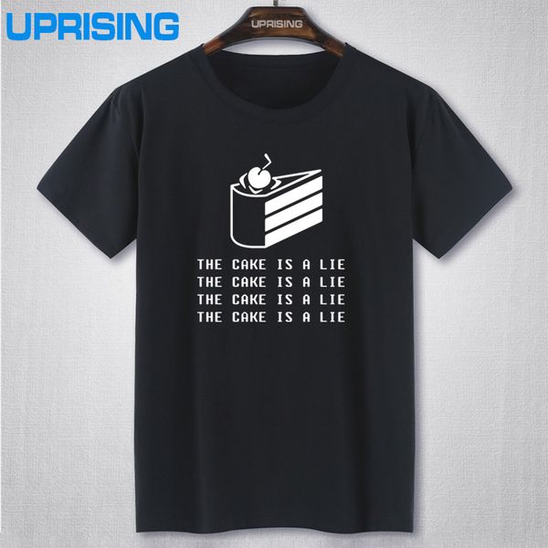 portal 2 t shirt men game men's short sleeve the cake is a lie t-shirt cotton, White;black
portal 2 t shirt men game men's short sleeve the cake is a lie t-shirt cotton, White;black