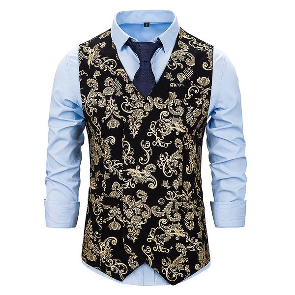 vest men double-breasted classic golden silver bronzing paisley jacquard silk waistcoat vests party wedding vest suit, Black;white
vest men double-breasted classic golden silver bronzing paisley jacquard silk waistcoat vests party wedding vest suit, Black;white
