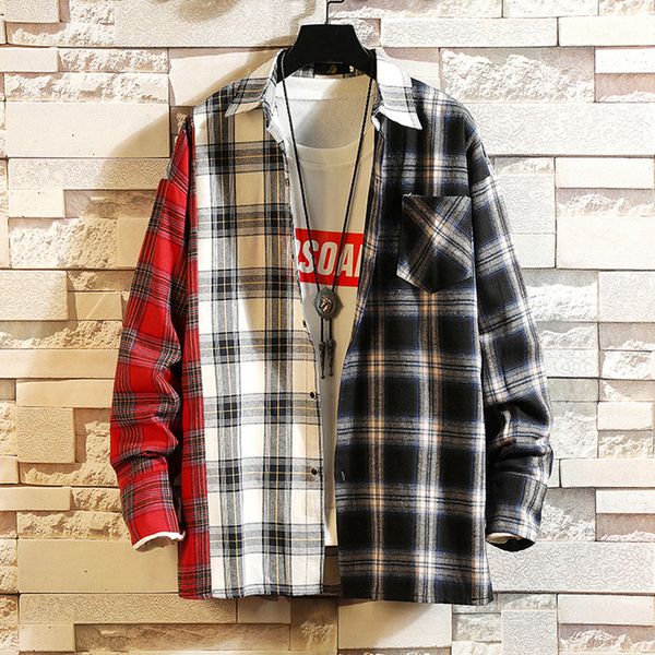 мужская рубашка camisa повседневная мужская рубашка с длинным рукавом уличная плед печать лоскутное отложным воротником блузка топ camisa ma, White;black
мужская рубашка camisa повседневная мужская рубашка с длинным рукавом уличная плед печать лоскутное отложным воротником блузка топ camisa ma, White;black