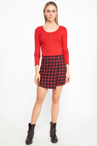 defacto fashion woman plaid pattern knitted skirt female a-line sweet short skirts ladies summer autumn joker - j0200az18au, Black
defacto fashion woman plaid pattern knitted skirt female a-line sweet short skirts ladies summer autumn joker - j0200az18au, Black