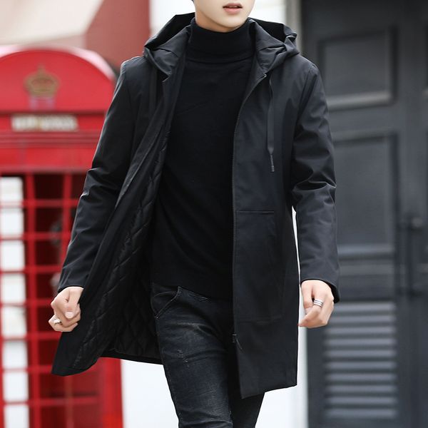 windbreaker men's long hooded fashion casual solid color jacket men's autumn and winter new plus cotton jacket, Black;brown
windbreaker men's long hooded fashion casual solid color jacket men's autumn and winter new plus cotton jacket, Black;brown