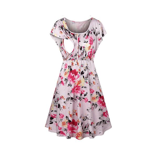 maternity dresses floral solid short sleeve ruffles o-neck summer fashion nursing breastfeeding clothes for pregnant women, White
maternity dresses floral solid short sleeve ruffles o-neck summer fashion nursing breastfeeding clothes for pregnant women, White