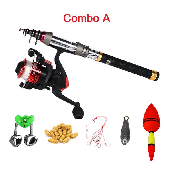 1.3m 2.1m 2.4m fishing rod reel line combo portable mini fishing pole rod lure hooks bell float lead weight set
1.3m 2.1m 2.4m fishing rod reel line combo portable mini fishing pole rod lure hooks bell float lead weight set