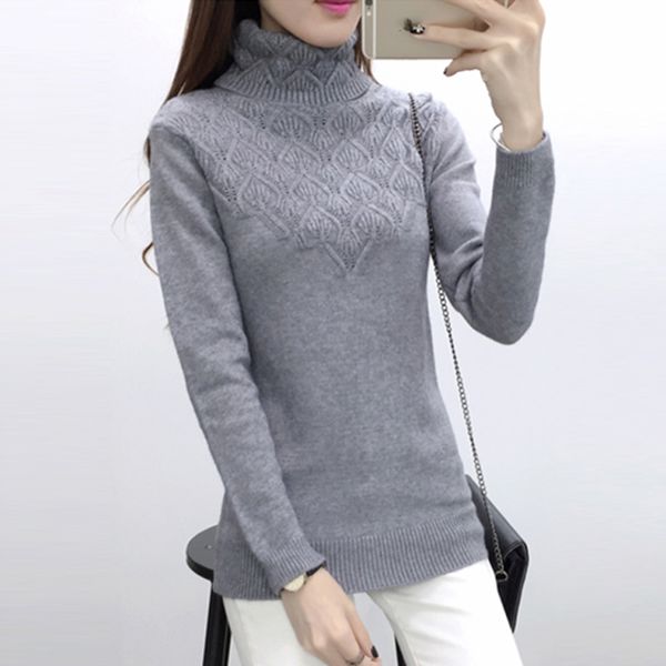 women's sweaters knitted and pullovers women sweater 2021 autumn winter casual turtleneck long sleeve pullover fashion pull femme, White;black
women's sweaters knitted and pullovers women sweater 2021 autumn winter casual turtleneck long sleeve pullover fashion pull femme, White;black