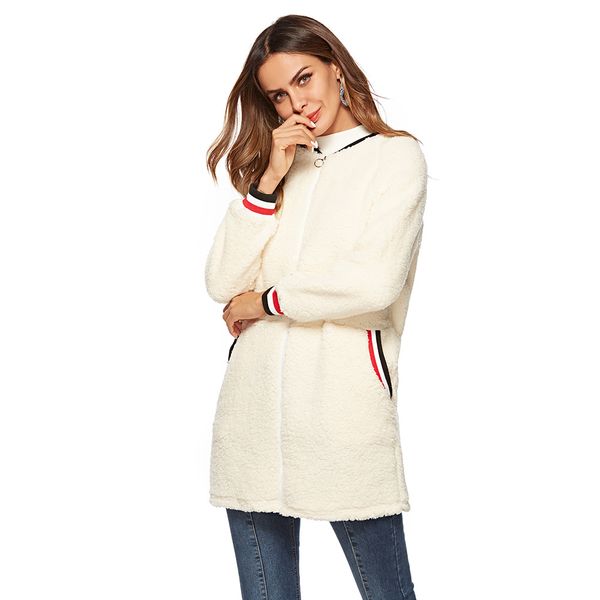 2019 autumn and winter rib shut sleeve round neck cashmere coat jacket pocket bubble a generation of fat women, Black
2019 autumn and winter rib shut sleeve round neck cashmere coat jacket pocket bubble a generation of fat women, Black