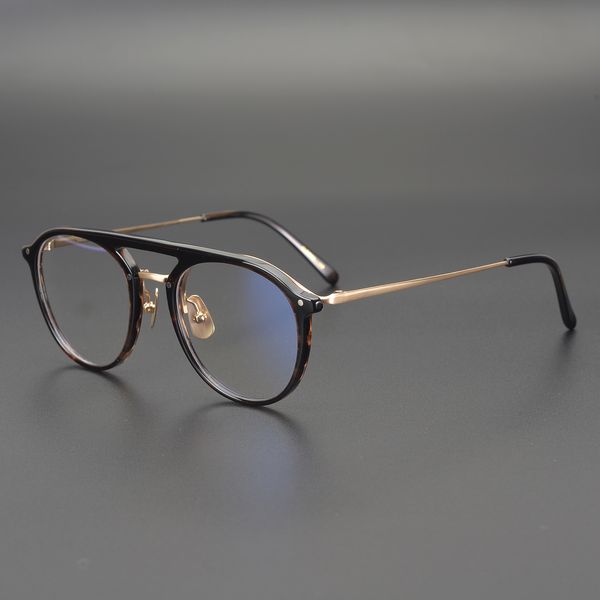 double beam pilot glasses frames acetate titanium men women optical fashion computer glasses anti-blue light add prescription, Silver
double beam pilot glasses frames acetate titanium men women optical fashion computer glasses anti-blue light add prescription, Silver