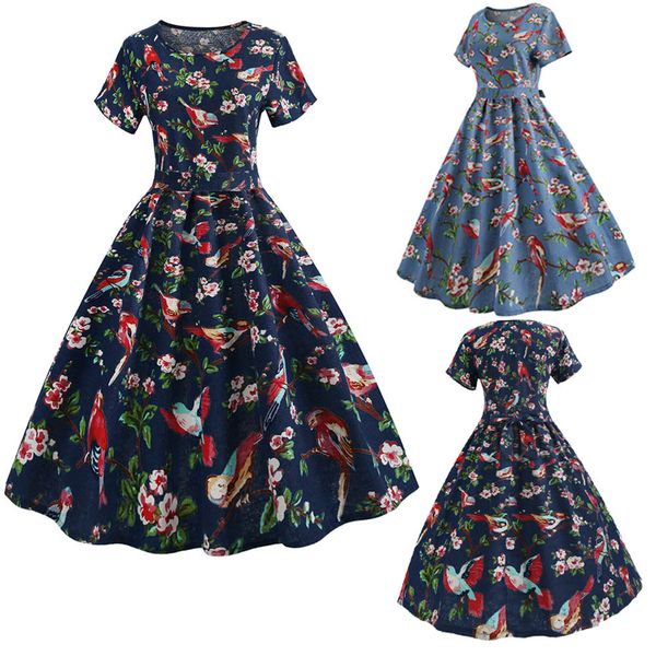 2018 women fashion vintage printing bodycon sleeve casua vintage evening party a-line prom swing beatiful elegant dress, Black;gray
2018 women fashion vintage printing bodycon sleeve casua vintage evening party a-line prom swing beatiful elegant dress, Black;gray