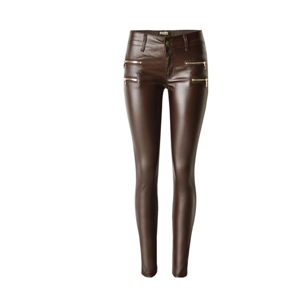 autumn and winter new fashion low waist women brown imitation leather large size denim pants double zipper motorcycle pants k175, Black;white
autumn and winter new fashion low waist women brown imitation leather large size denim pants double zipper motorcycle pants k175, Black;white