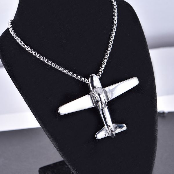 2020 z184 stainless steel jewelry wholesale retro aircraft modeling necklace for men personality new wholesale, Silver
2020 z184 stainless steel jewelry wholesale retro aircraft modeling necklace for men personality new wholesale, Silver