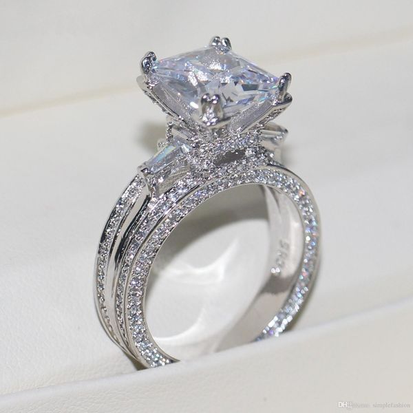 vecalon женщины большие ювелирные изделия кольцо принцессы cut 10ct алмазный камень 300pcs cz 925 серебро обручальное обручальное кольцо под, Slivery;golden
vecalon женщины большие ювелирные изделия кольцо принцессы cut 10ct алмазный камень 300pcs cz 925 серебро обручальное обручальное кольцо под, Slivery;golden