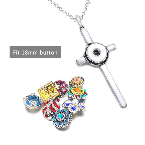 luwellever interchangeable metal cross ginger crystal necklace 085 fit 18mm snap button pendant necklace charm jewelry for women gift, Silver
luwellever interchangeable metal cross ginger crystal necklace 085 fit 18mm snap button pendant necklace charm jewelry for women gift, Silver