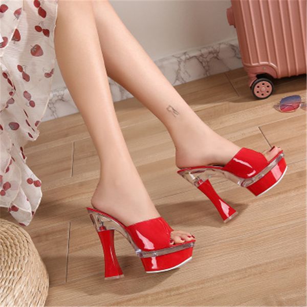 slippers women high heel 14cm mules peep toe platform ladies slides leather outdoor wedding banquet nightclub pump, Black
slippers women high heel 14cm mules peep toe platform ladies slides leather outdoor wedding banquet nightclub pump, Black