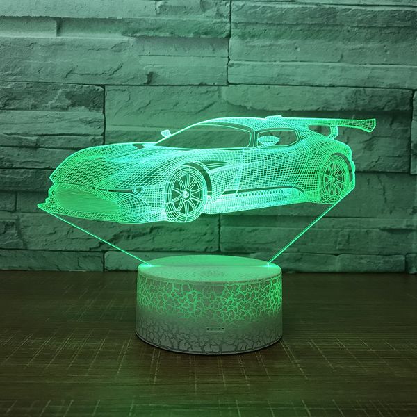 new fancy sports car3f night light, colorful 3d light fixtures personalized birthday gift, custom wholesale
new fancy sports car3f night light, colorful 3d light fixtures personalized birthday gift, custom wholesale