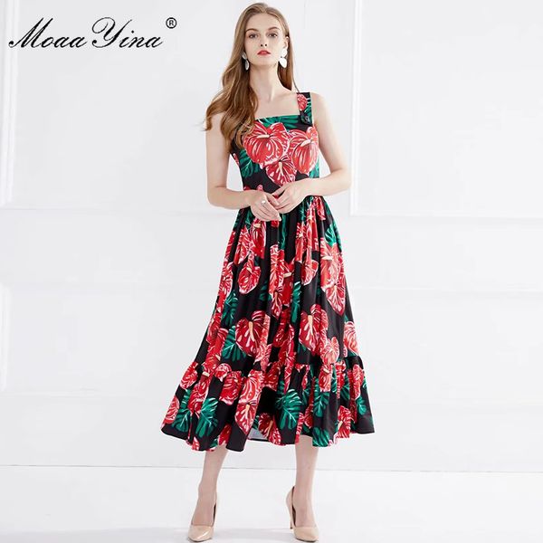 moaayina fashion designer dress summer women spaghetti strap floral print dress, Black;gray
moaayina fashion designer dress summer women spaghetti strap floral print dress, Black;gray