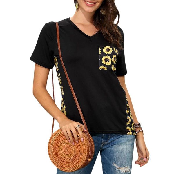 women plus size short sleeved tshirt floral leopard printed splicing v neck tees casual black summer casual clothes s-5xl, White
women plus size short sleeved tshirt floral leopard printed splicing v neck tees casual black summer casual clothes s-5xl, White